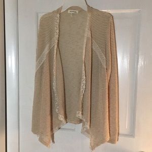 Light weight knit and laced cardigan